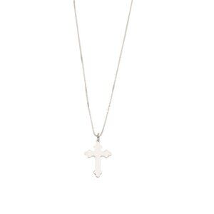 LUCIA MARA Silver Made In Italy Sterling Silver Cross Pendant Necklace